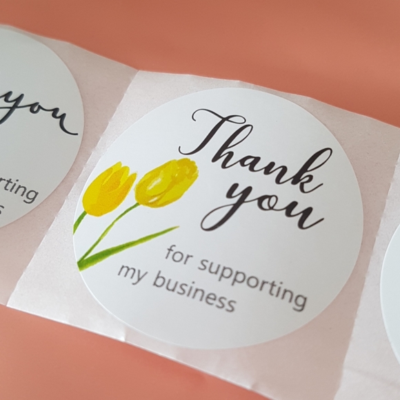100 pcs 1.5" In. Thank You Stickers - Picture 6 of 13